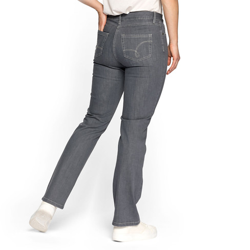 Jeans DIE GERADE aus Bio-Baumwolle, grey