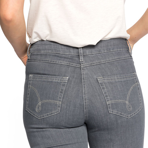 Jeans DIE GERADE aus Bio-Baumwolle, grey