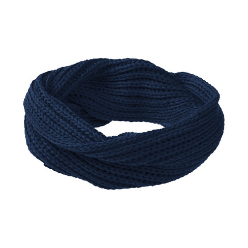 Strick-Loopschal aus Bio-Baumwolle, blau