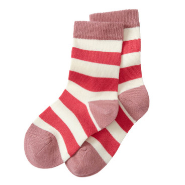 Socken Streifen aus Bio-Baumwolle, rose-multicolor