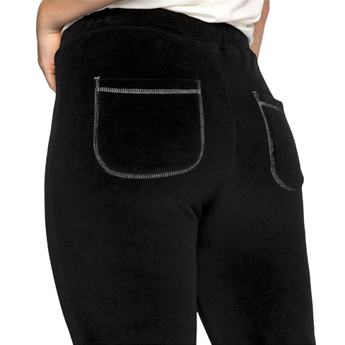 Nicki-Hose aus reiner Bio-Baumwolle, schwarz