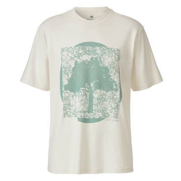 T-Shirt mit Print aus Hanf und Bio-Baumwolle, natur-bedruckt