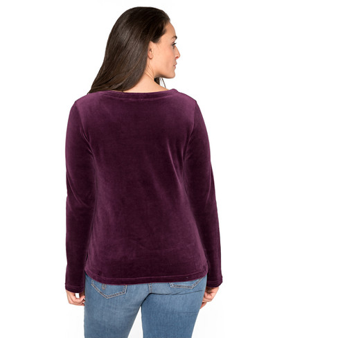 Nicki-Shirt, Langarm aus Bio-Baumwolle, purple