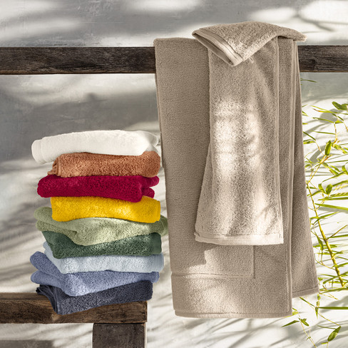 Frottier-Handtuch aus reiner Bio-Baumwolle, ozean