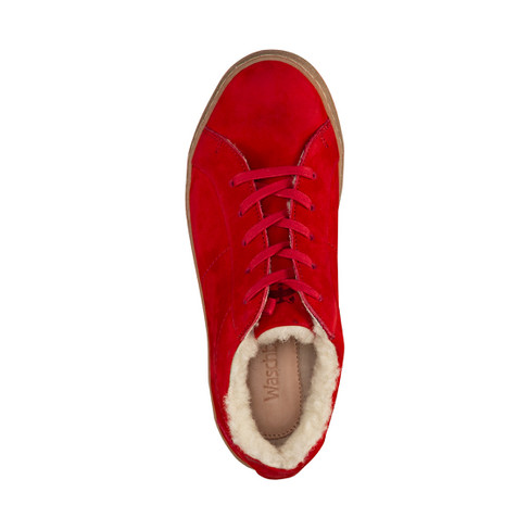 Sneaker aus Bio-Leder, rot