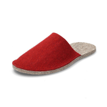 Pantoffel aus Wollfilz, rot