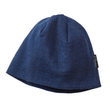 Beanie-Mütze aus Bio-Merinowolle, nachtblau