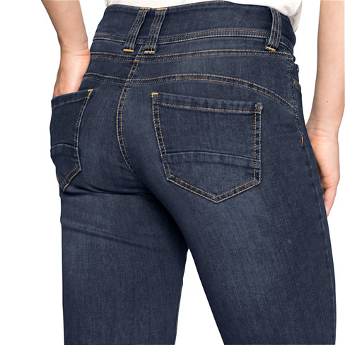 5-Pocket-Jeans &quot;die Schmale&quot; aus Bio-Baumwolle, darkblue