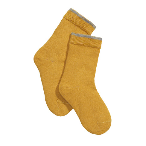 Wolle/Baumwoll-Socken, gelb