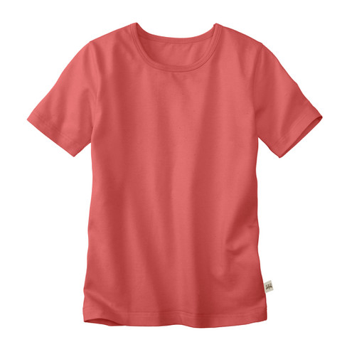 T-Shirt aus Bio-Baumwolle, koralle