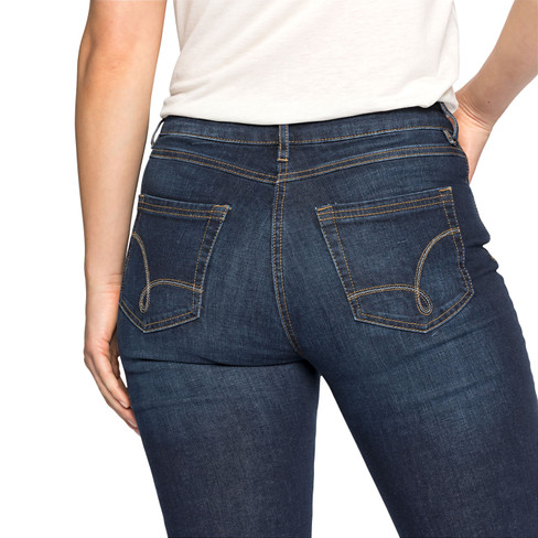 Jeans DIE ENGE aus Bio-Baumwolle, darkblue