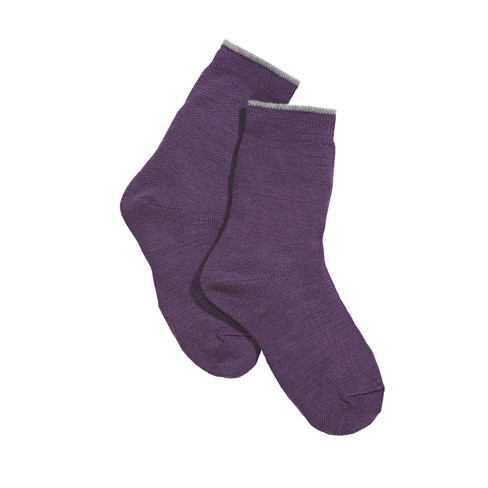 Socken aus Merinowolle mit Bio-Baumwolle, purple