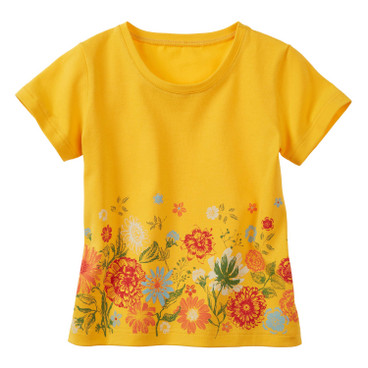 T-Shirt mit Blumen aus Bio-Baumwolle, sonne