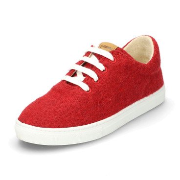 Woll-Sneaker, rot-meliert