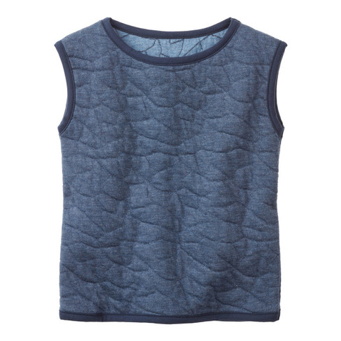 Stepp-Overshirt aus reiner Bio-Baumwolle, taubenblau